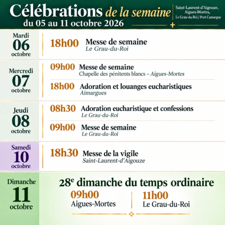 Semaine 5 octobre