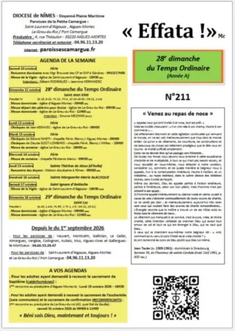 28e Dimanche du Temps Ordinaire